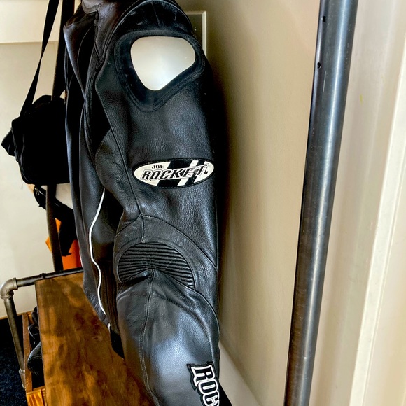 Joe Rocket leather motorcycle track jacket - Picture 2 of 4